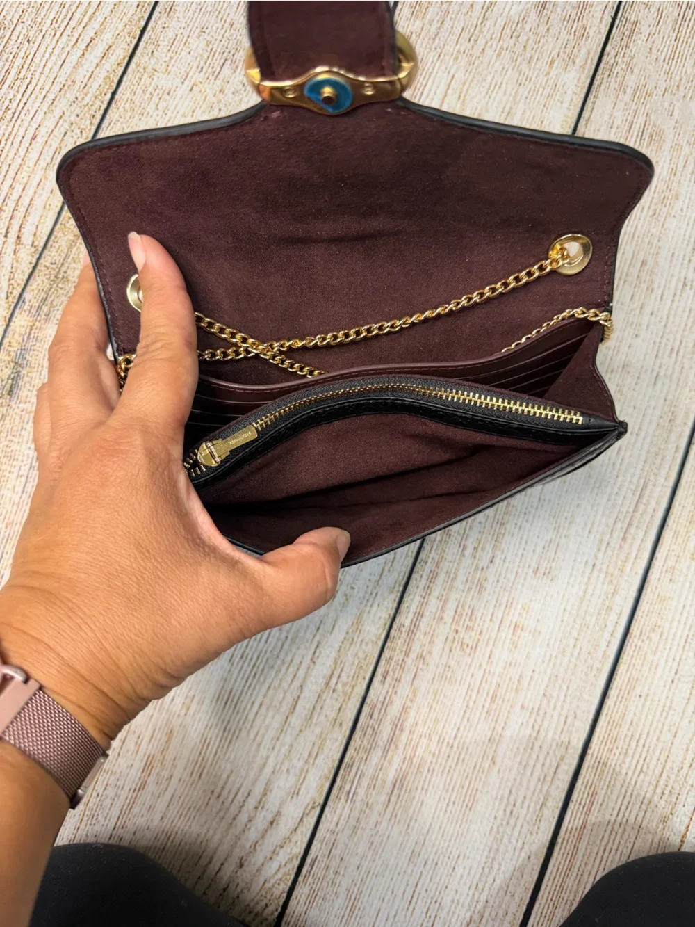 EUC Coach Georgie Crossbody with Rivets in Black Pebbled Leather (Style #6925)